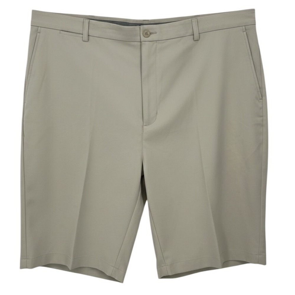 Roundtree‎ & Yorke Mens Performance Classic Fit Flat Beige Shorts  44" X 11"